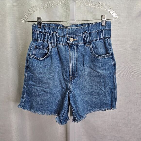 Aeropostale Paperbag Waist Denim Mom Shorts Size 2 - Picture 1 of 7